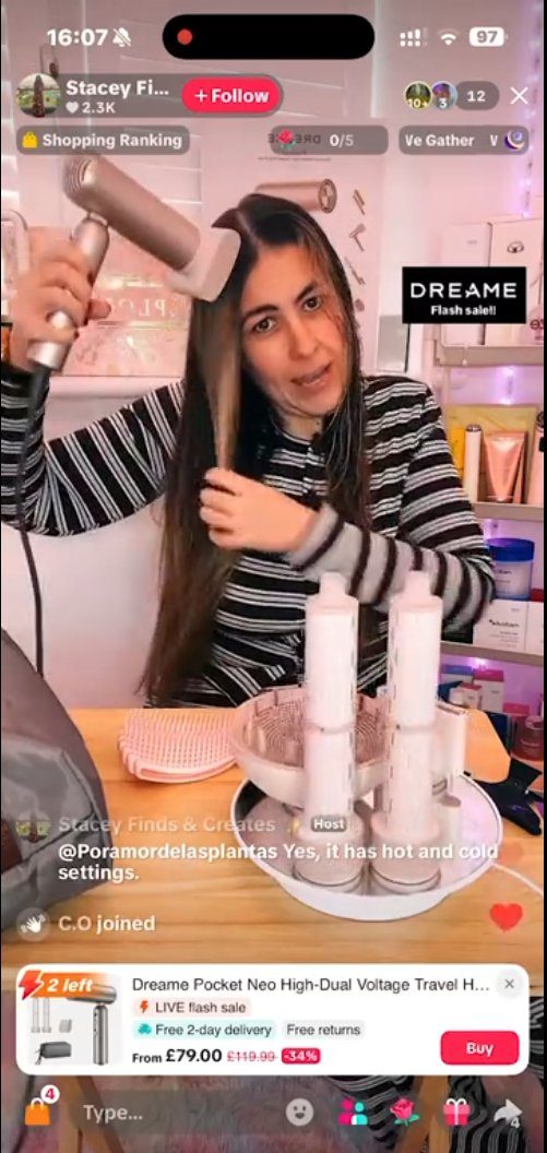 Creator-led TikTok Shop livestream